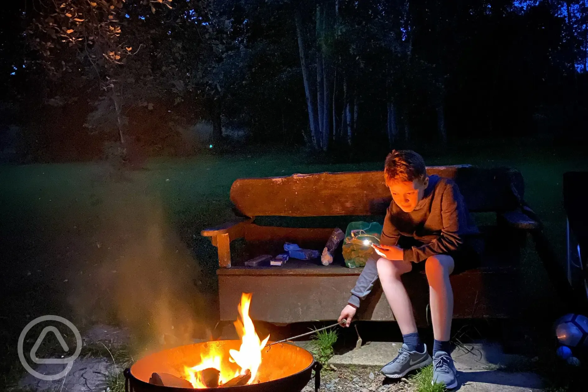 Toasting marshmallows round your own private campfire 