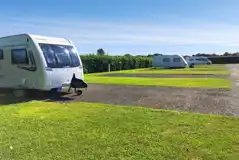 Caravans on the hardstanding touring pitches with electric hook ups
