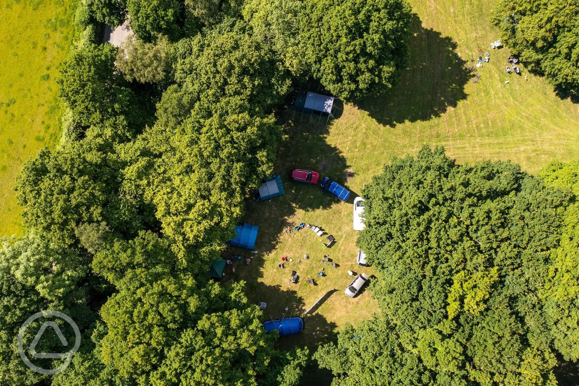 Aerial of a group pitch