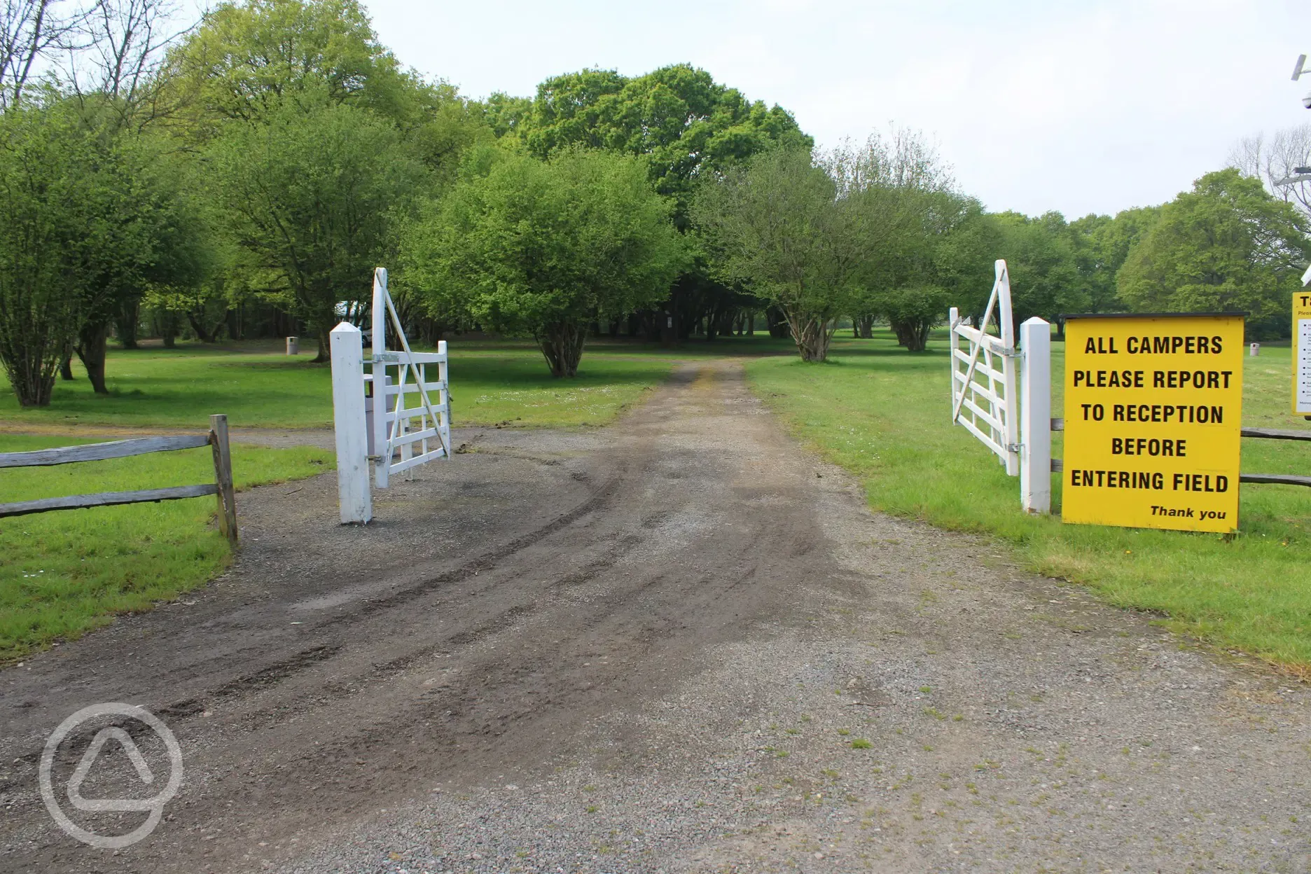 Entrance to the camping field