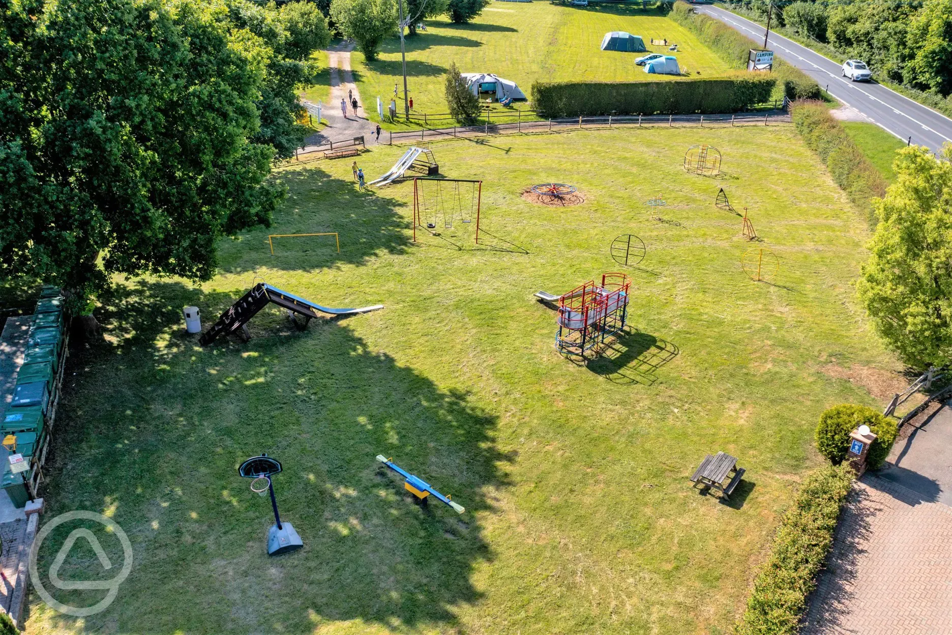 Aerial view of children's play area