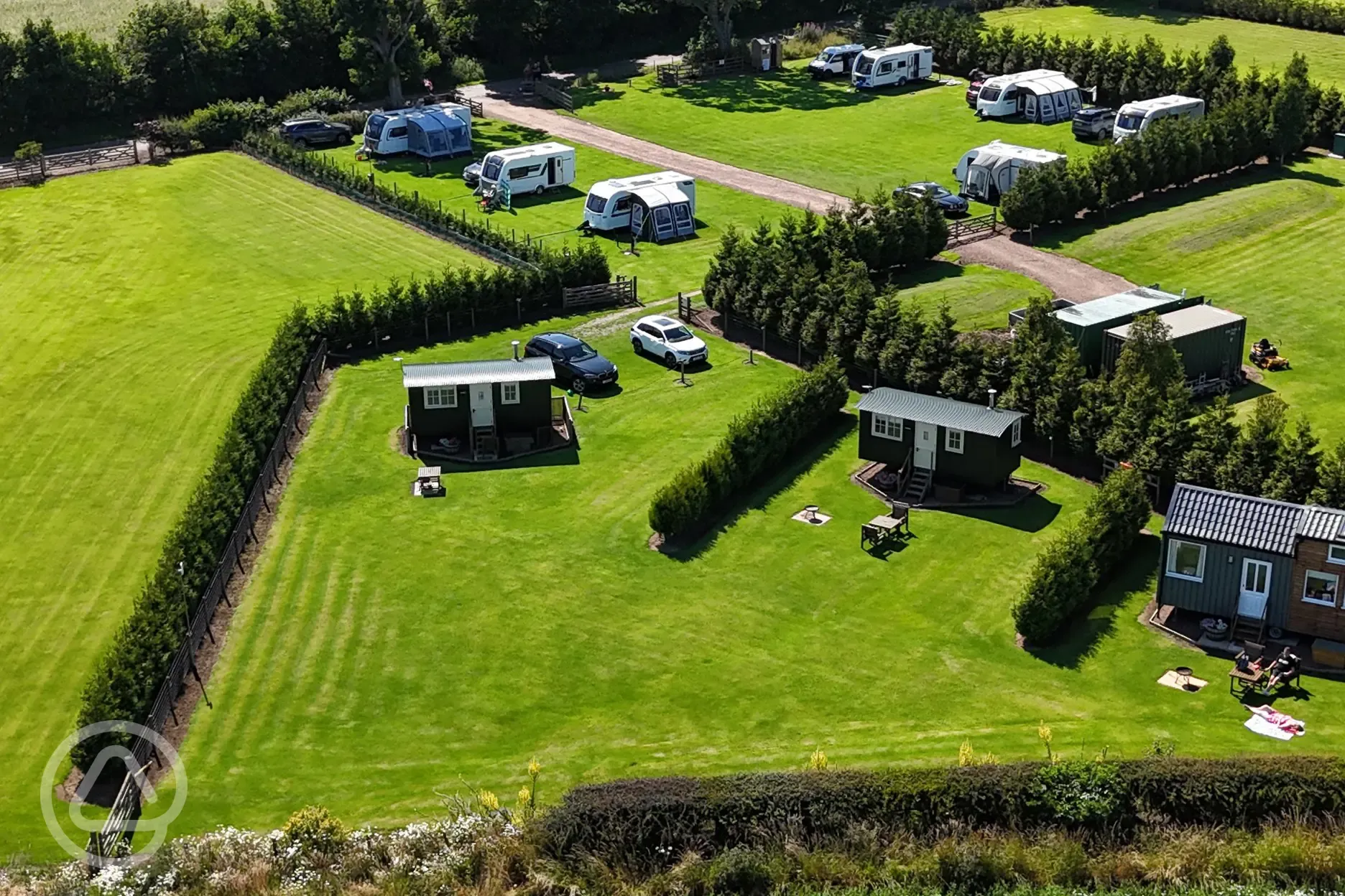 Aerial of the campsite