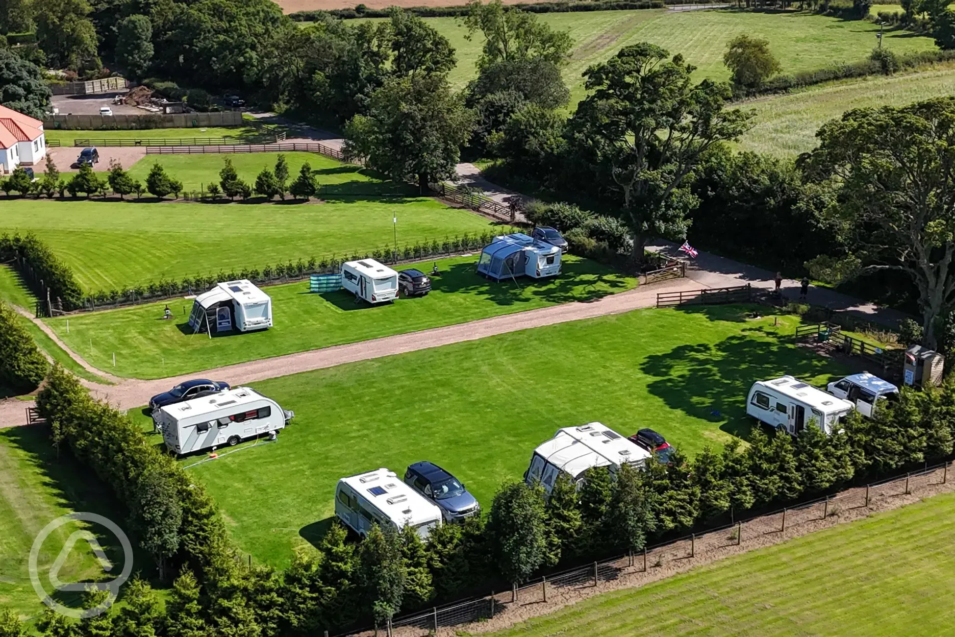 Aerial of the campsite