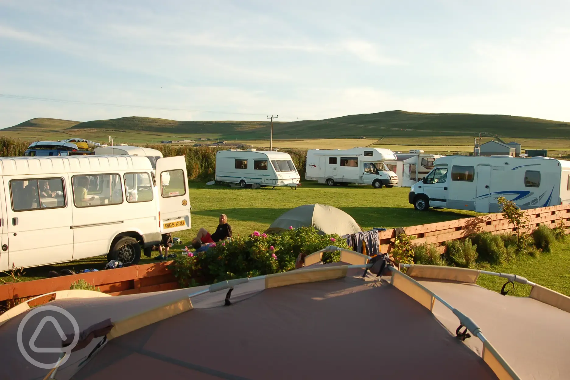 Tents and caravans at Chalmersquoy