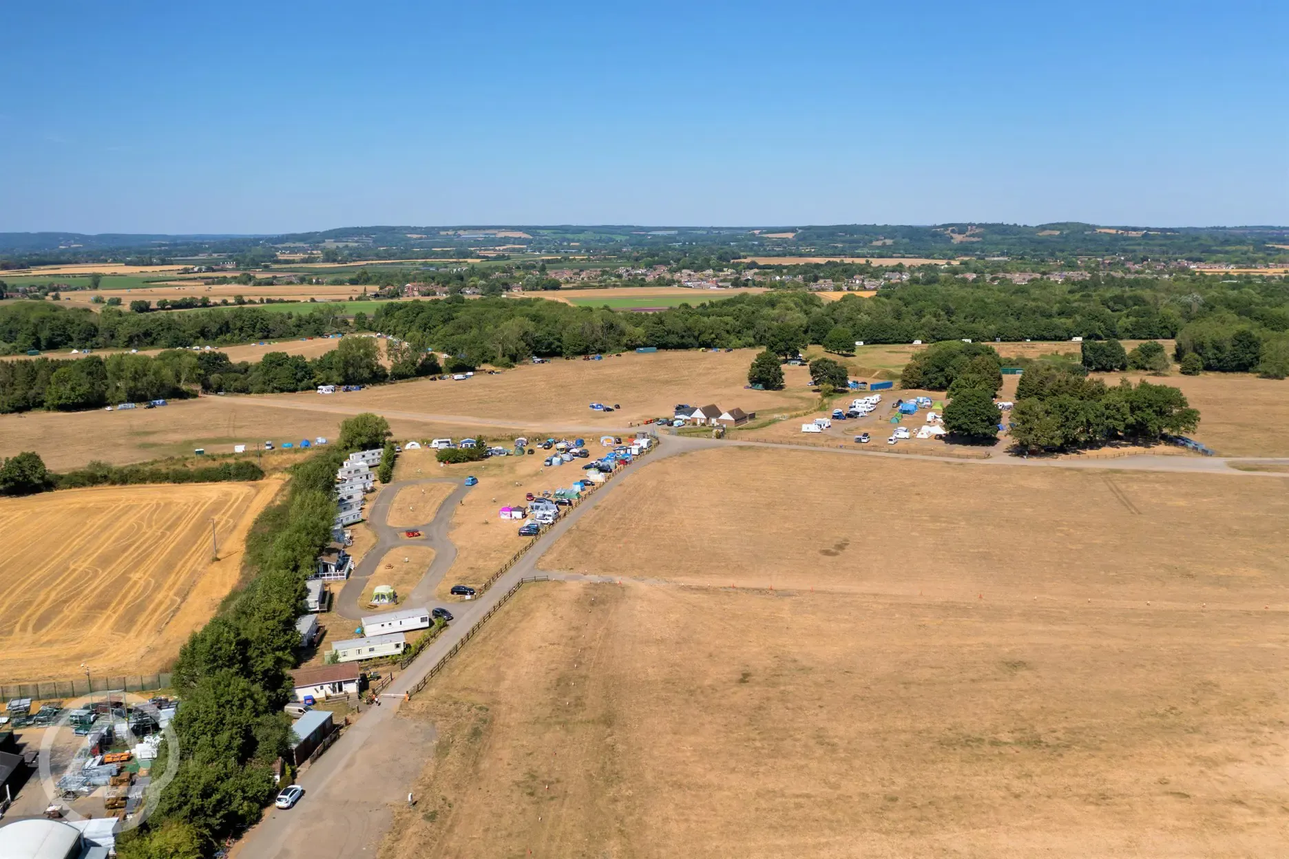 Aerial of the camping field
