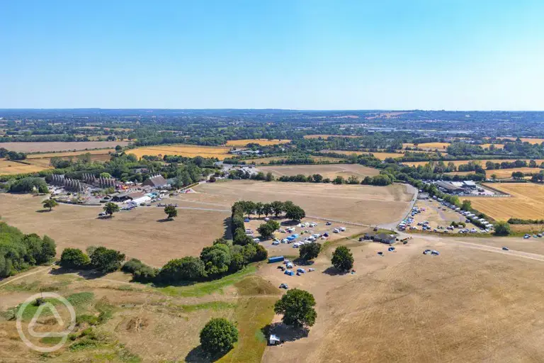 Aerial of the campsite