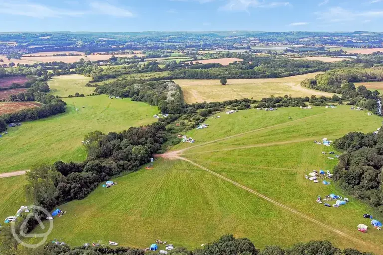 Aerial of Hop Farm Camping and Touring Park