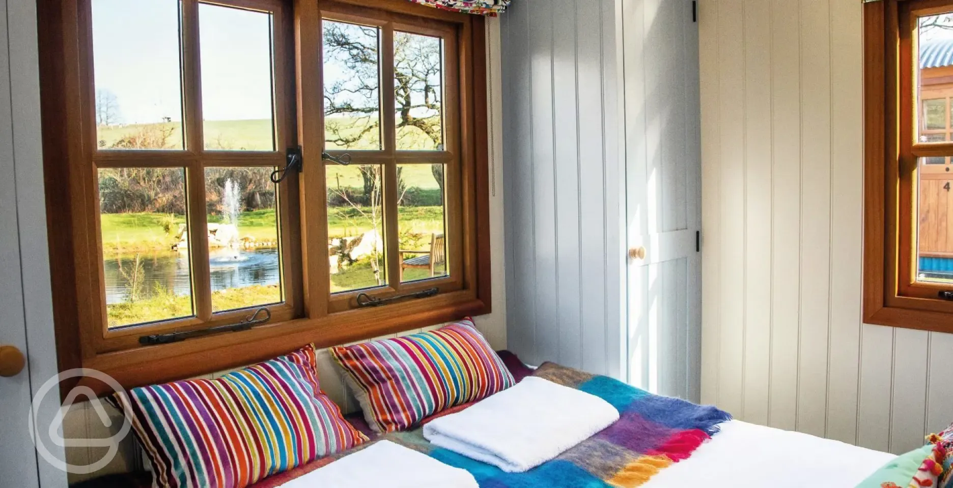 Shepherd's hut interior