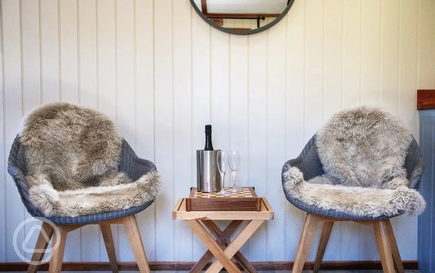 Shepherd's hut interior