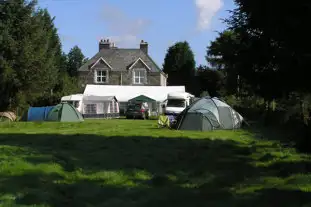 The Old Vicarage Campsite at Ridley's Residence, Fron Goch, Bala, Gwynedd (19.5 miles)