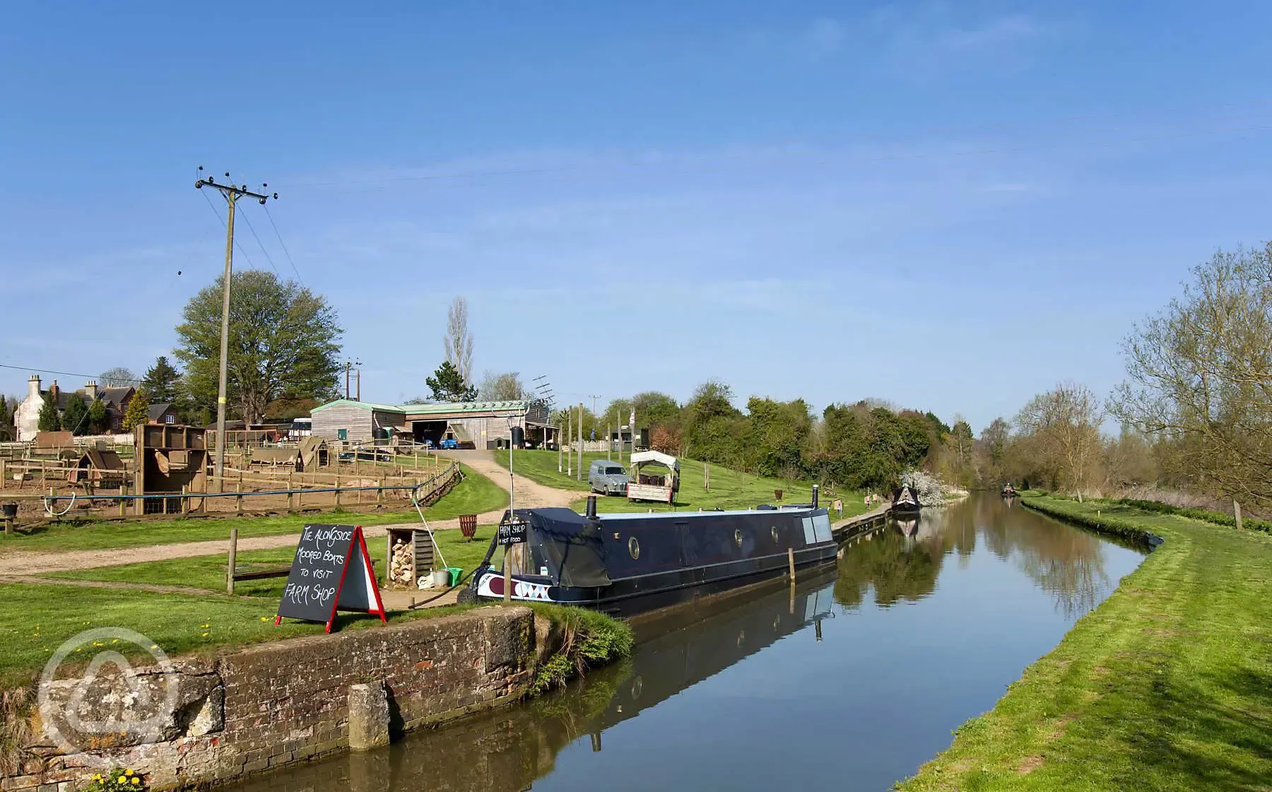 Canal running through the site