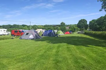 Non electric grass tent pitches