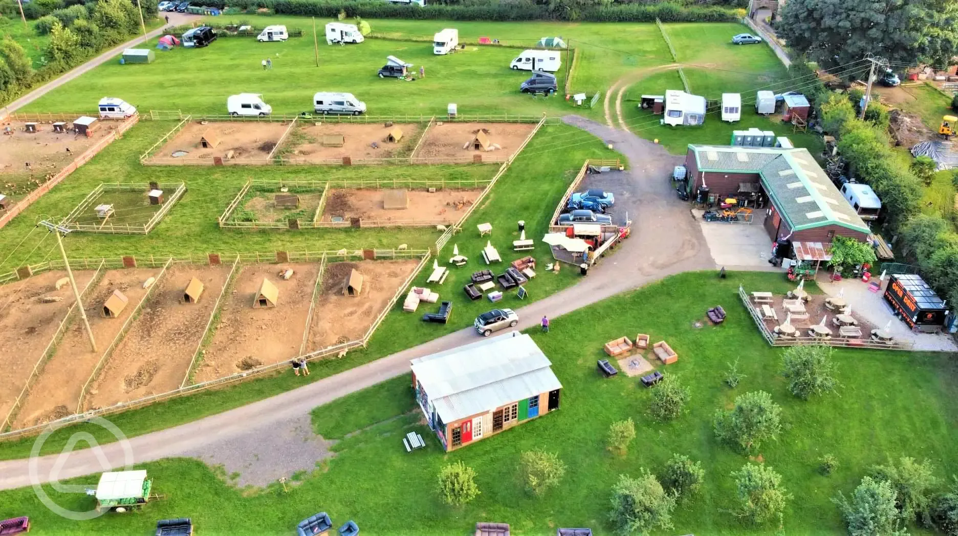 Aerial of the campsite