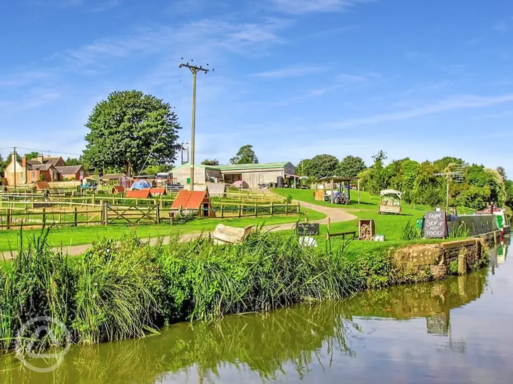 Canal running through the site