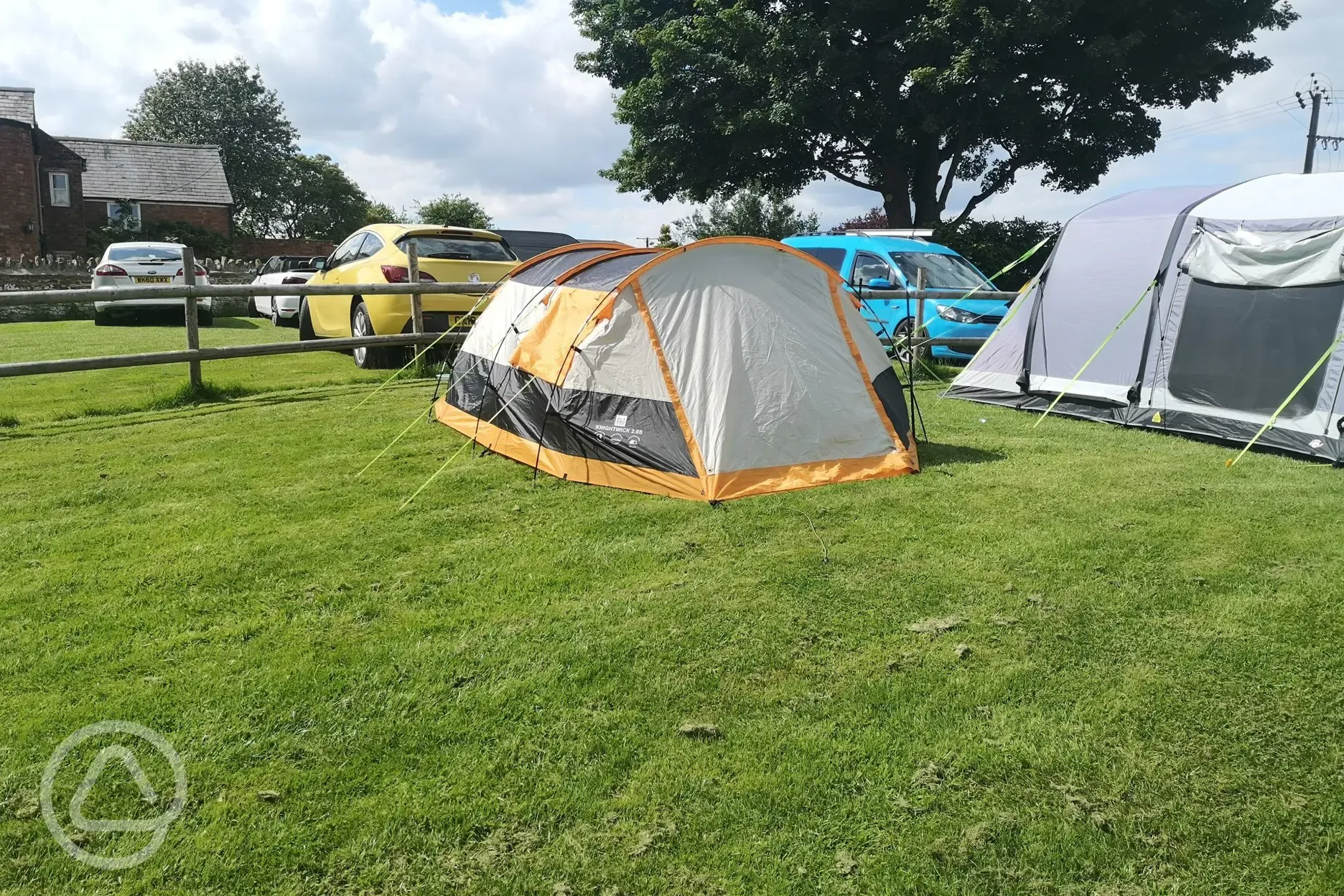 Non electric grass tent pitches