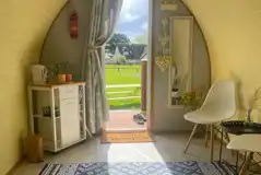 Glamping pod interior Glamping pod interior