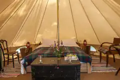 Bell tent interior Bell tent interior