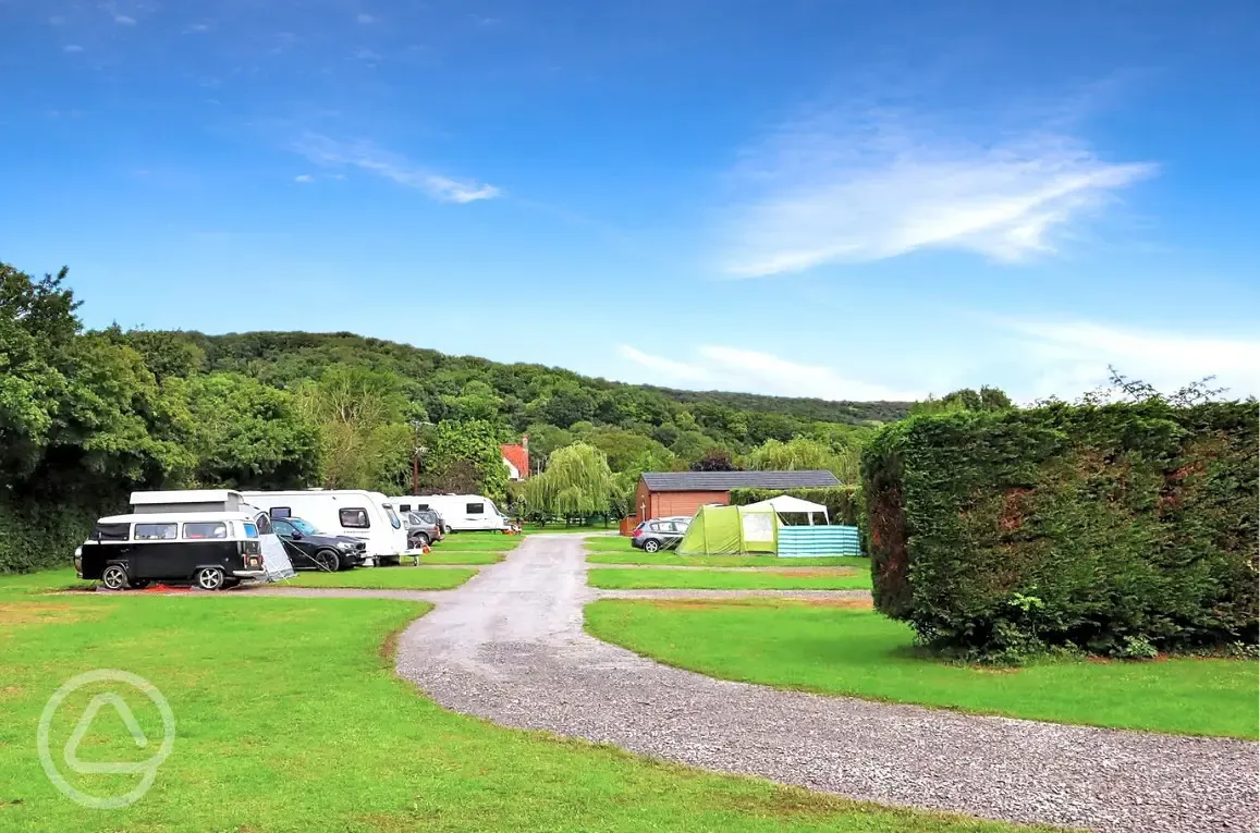 Electric hardstanding combined grass pitches