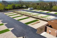 Fully serviced hardstanding pitches beside the facility block