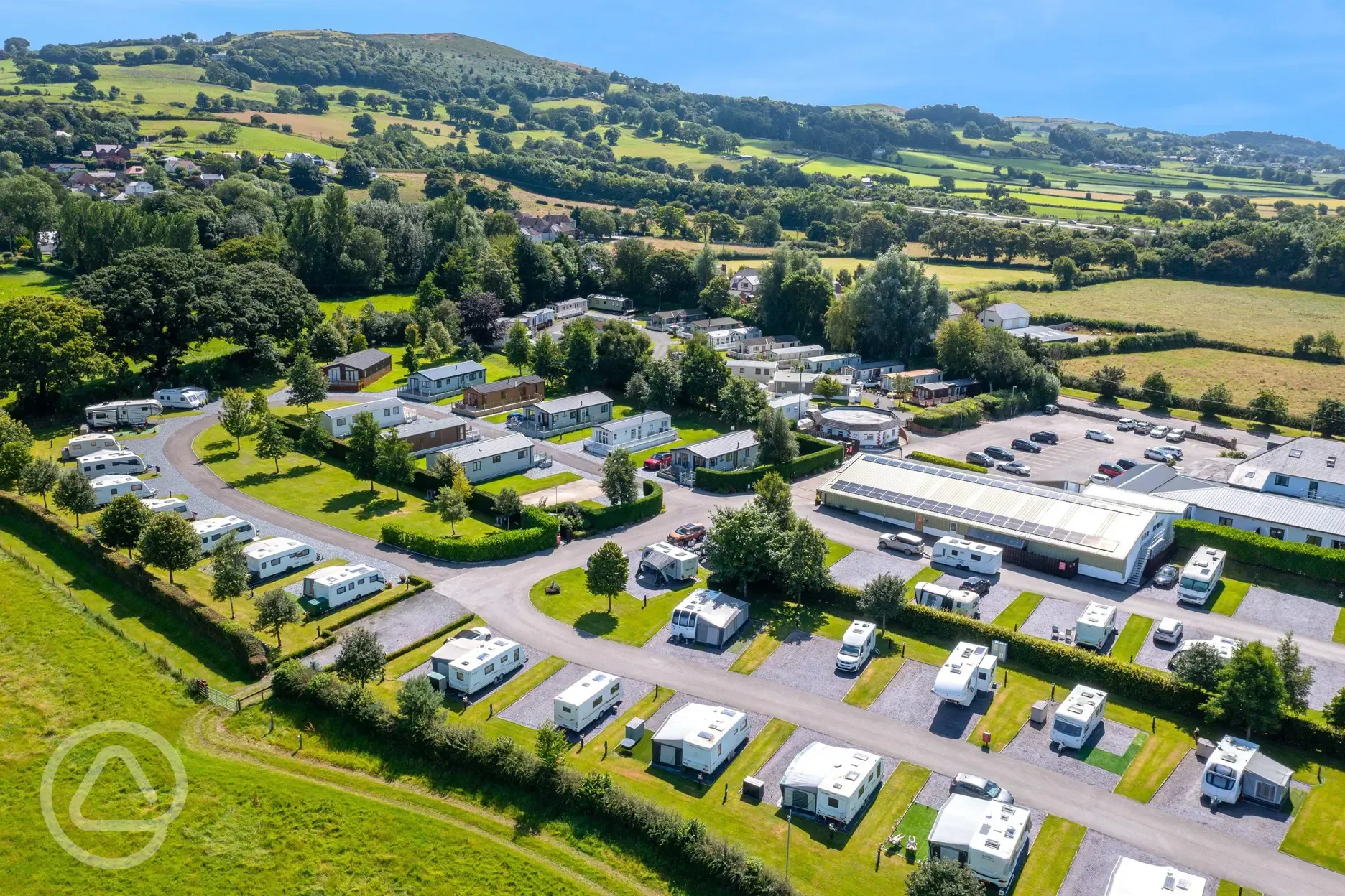 Aerial of the campsite