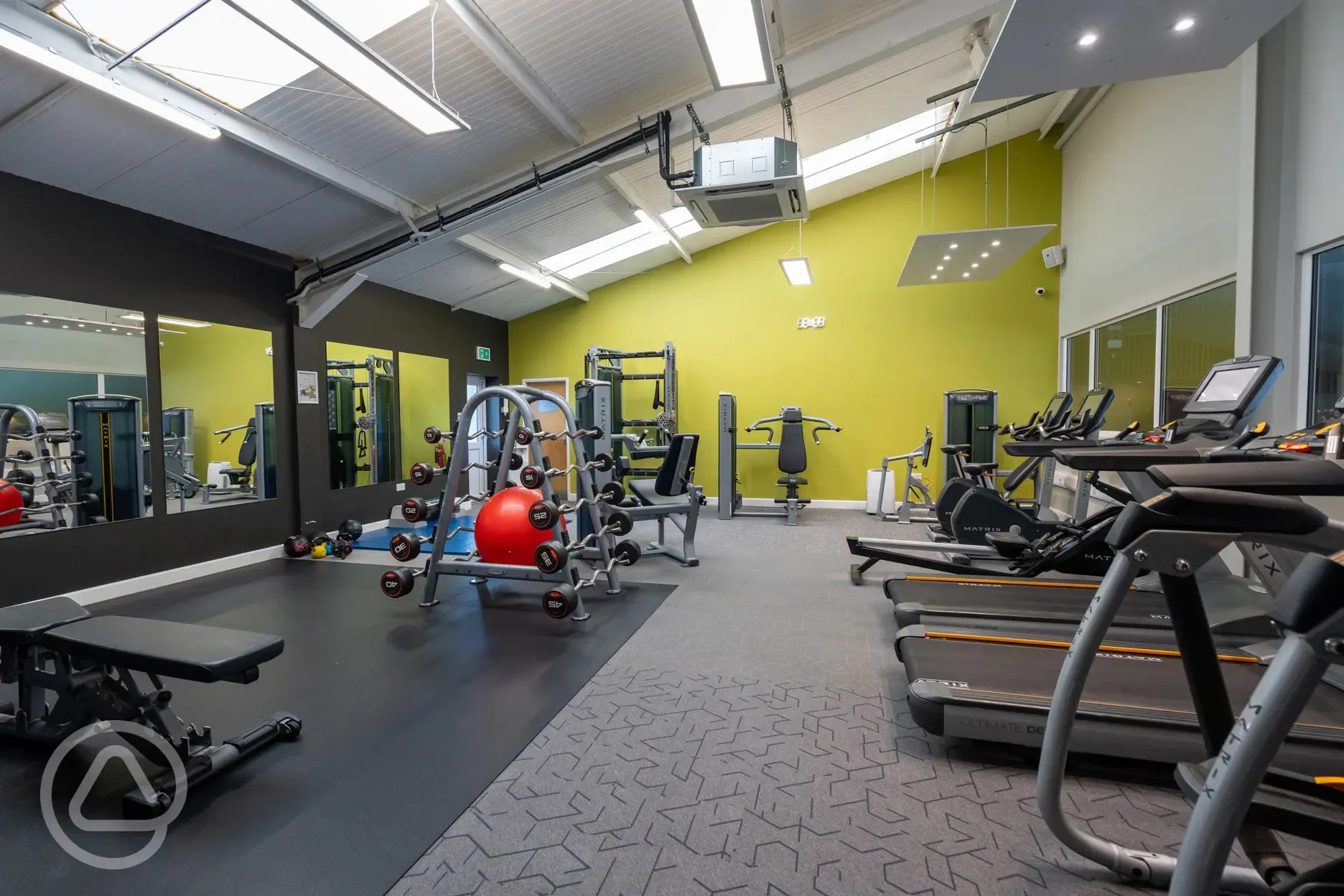 Gym in the spa and wellness centre onsite