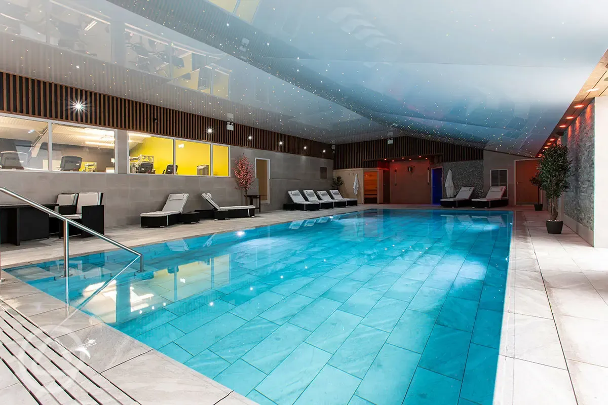 Indoor swimming pool at spa and wellness centre