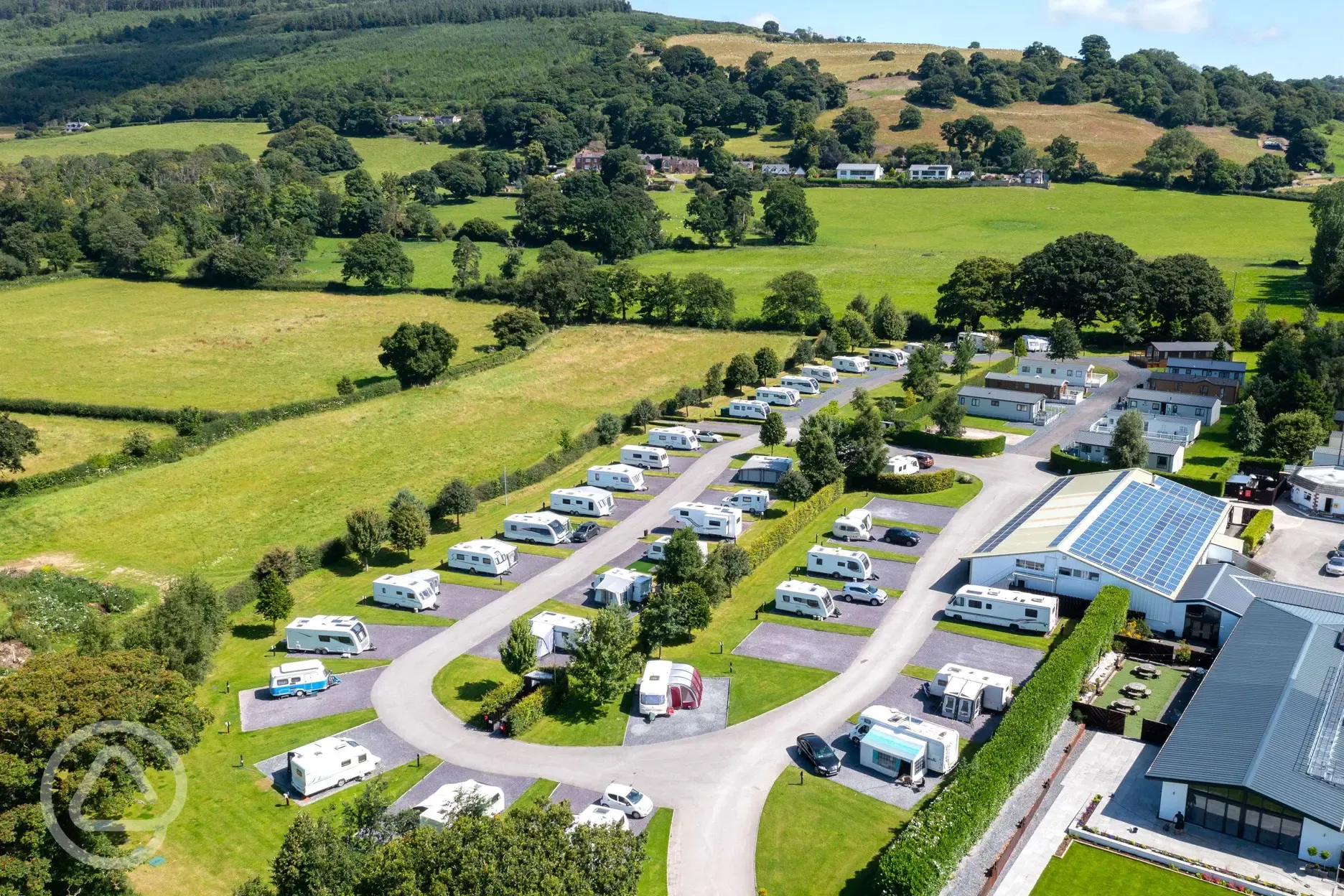 Aerial of the campsite