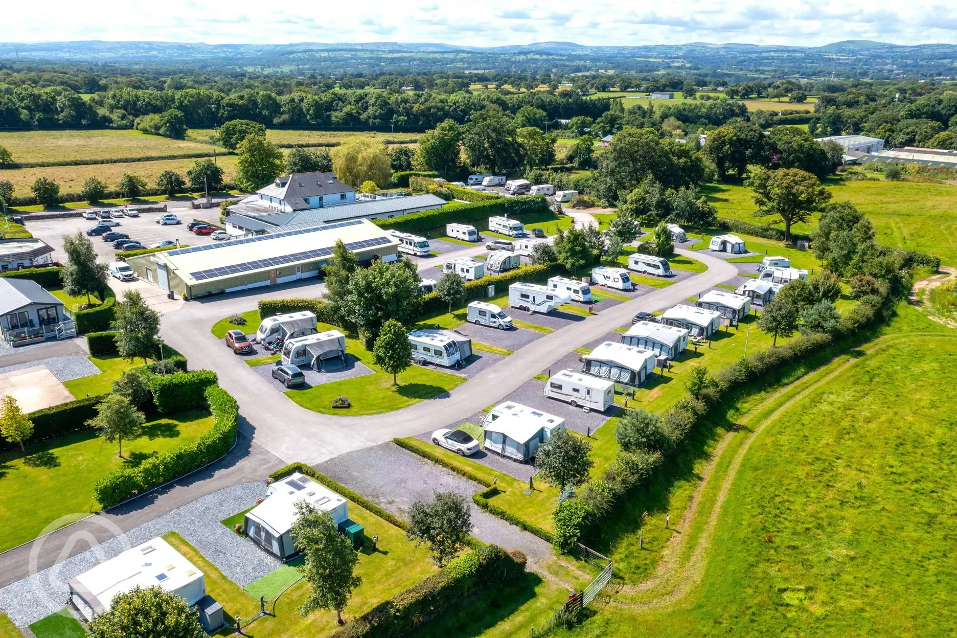 Aerial of the campsite