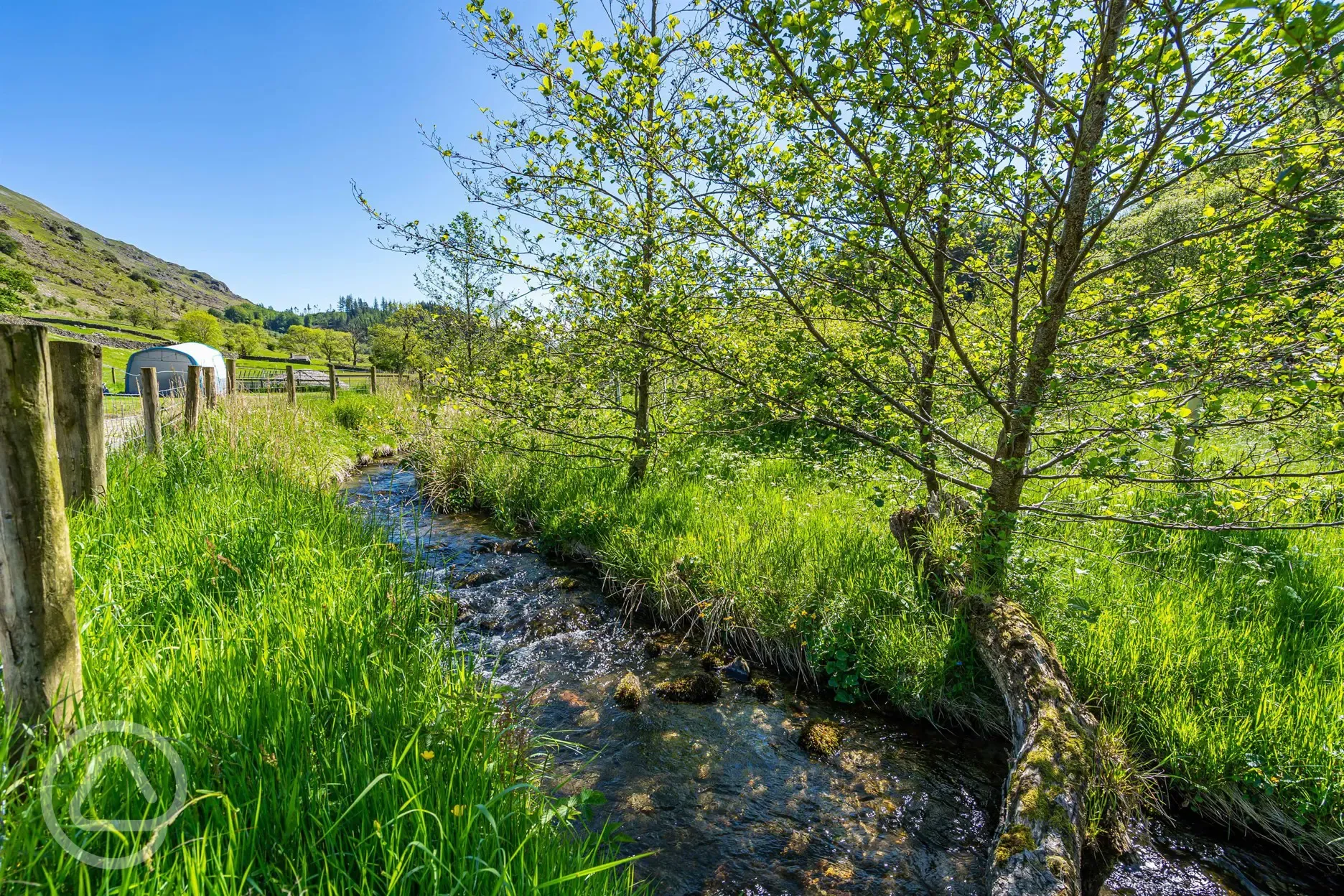 River through Thirlspot Farm Camping
