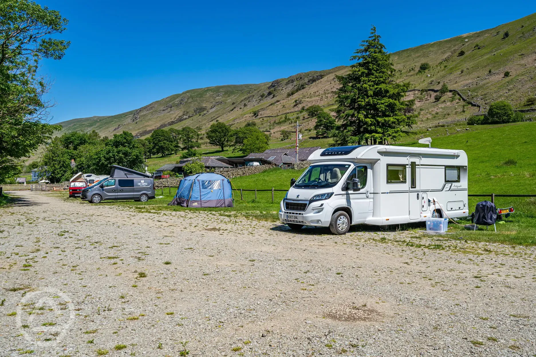Non electric hardstanding pitches for caravans, campervans, and motorhomes