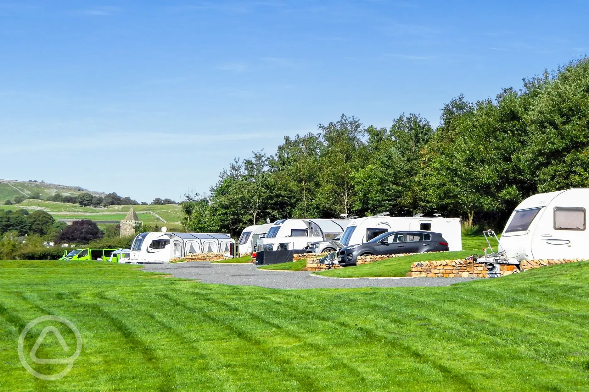 Fully serviced hardstanding pitches