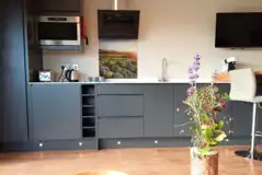 Herdy's Hut ensuite glamping lodge equipped kitchen Herdy's Hut ensuite glamping lodge equipped kitchen