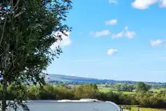 Fully serviced hardstanding pitches with views over the Yorkshire Dales