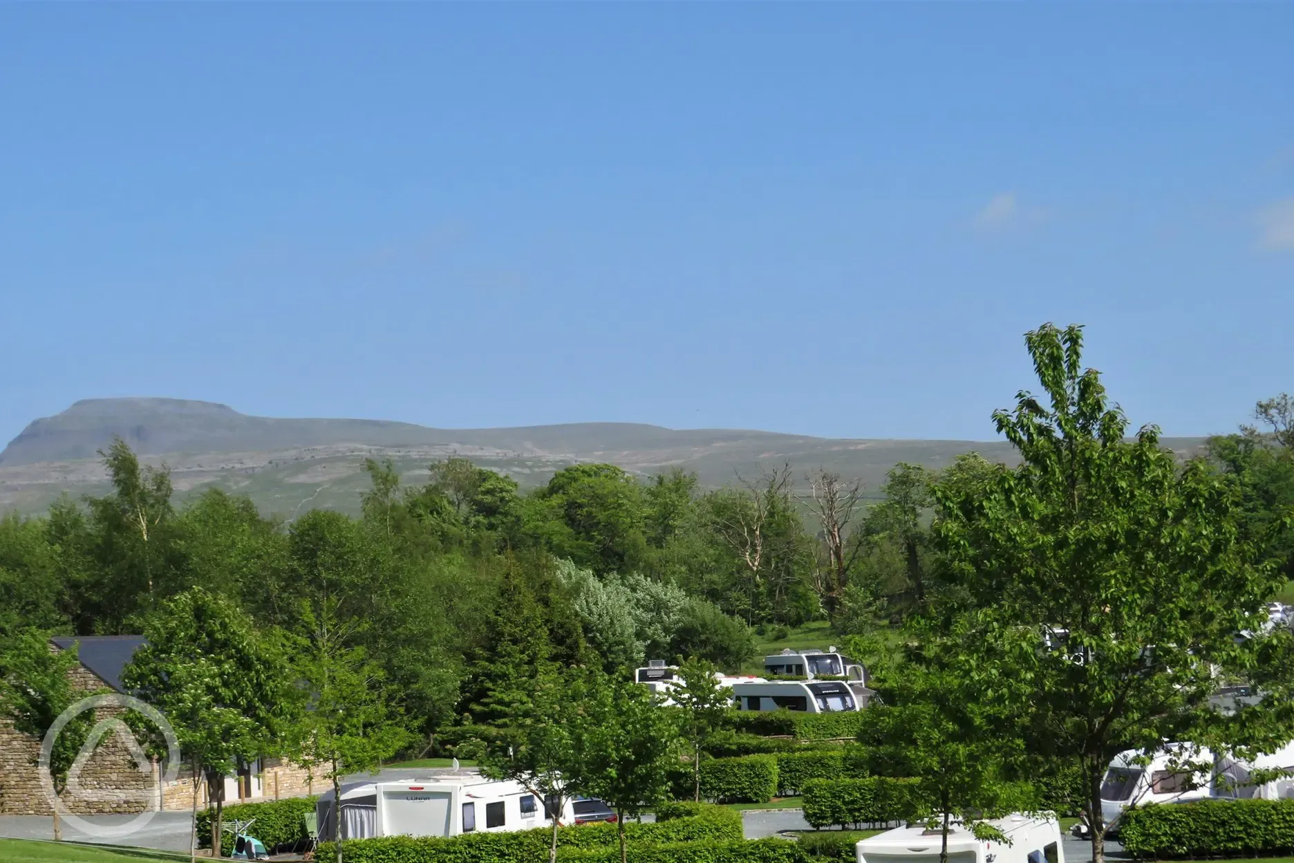 View towards Ingleborough and over the site
