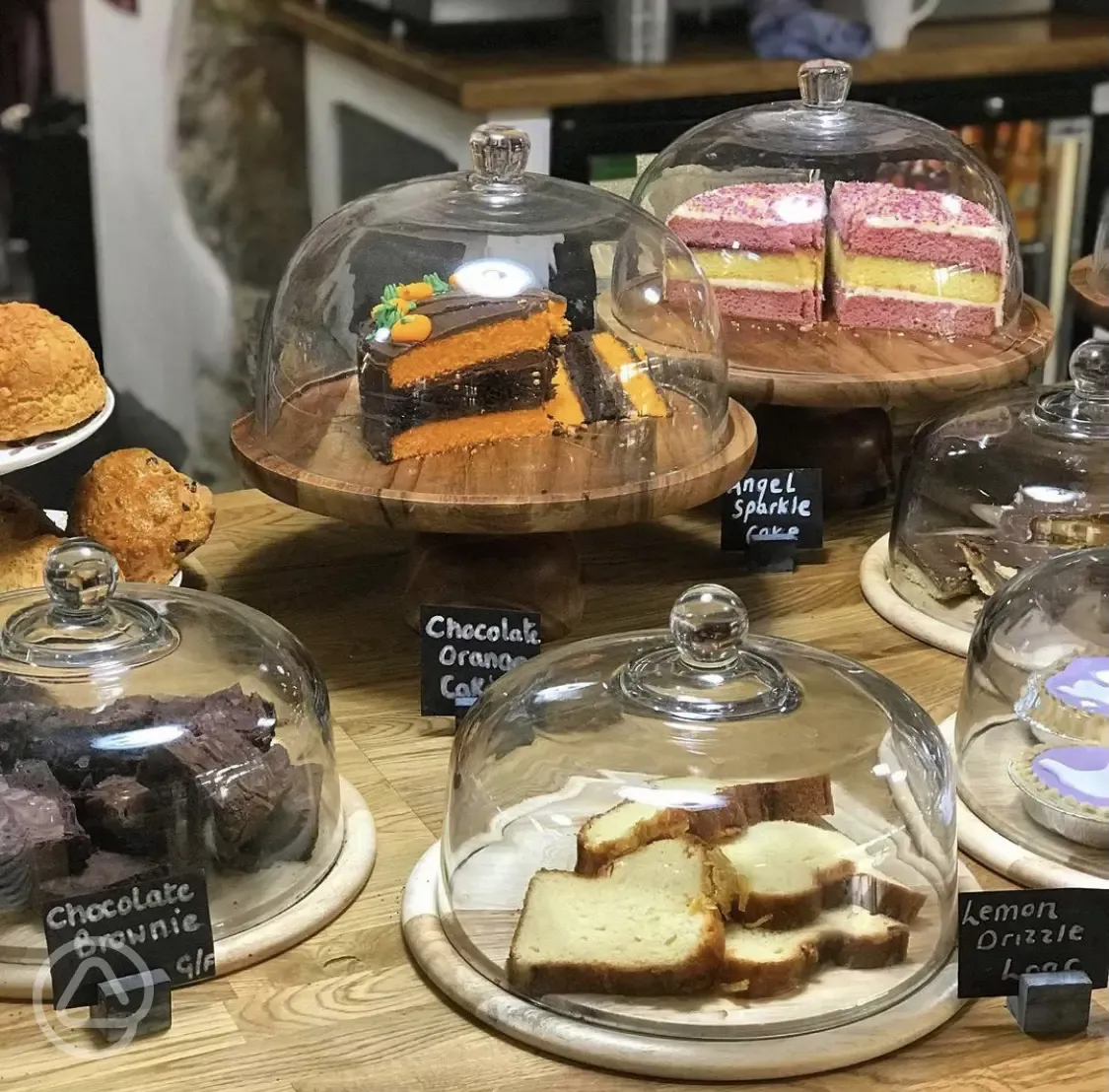 Cakes available at the cafe and restaurant