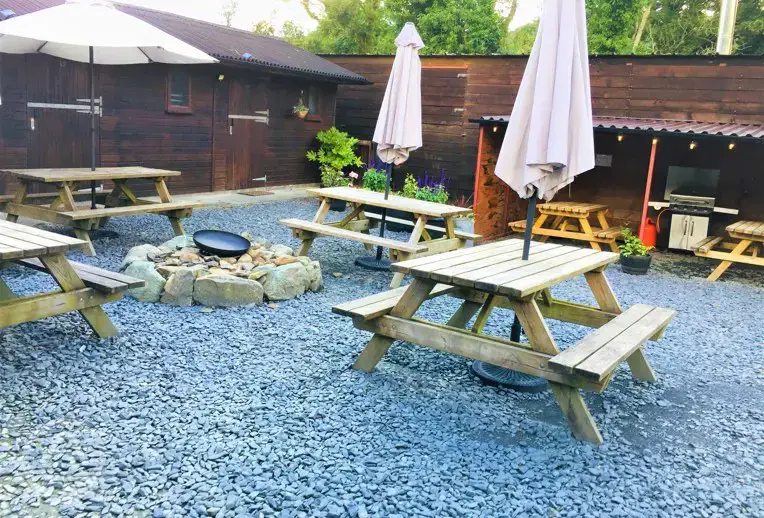 Heated bunkhouse with private rooms