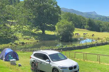 Pitches on the ledges at Torrent Walk Campsite