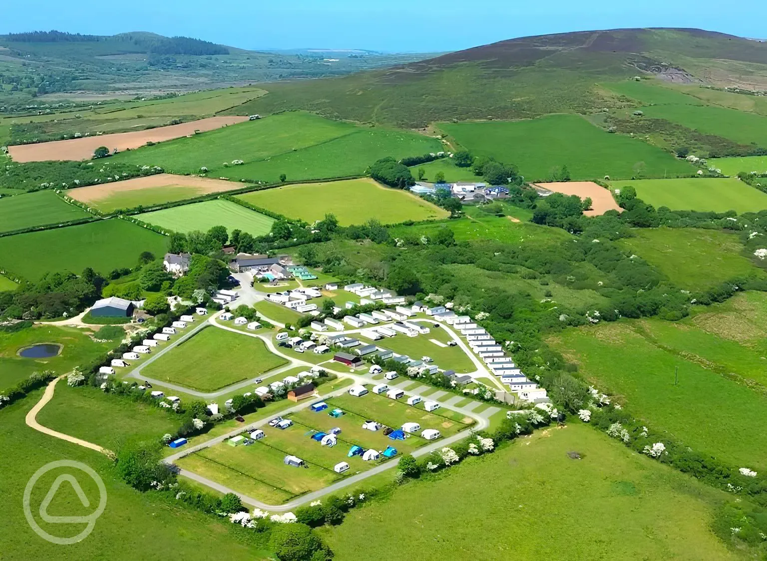 Aerial of the campsite