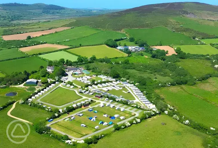 Aerial of the campsite