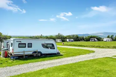 Electric grass pitches (8m x 8m) at Trefach Country Club and Holiday Park