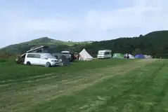 Non electric grass pitches, unallocated with panoramic views Non electric grass pitches, unallocated with panoramic views