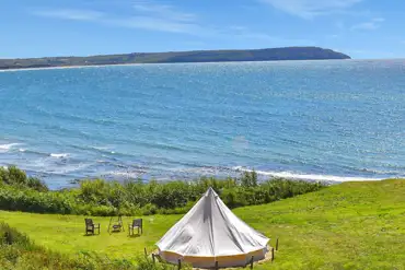 Stargazer bell tents with clifftop sea views