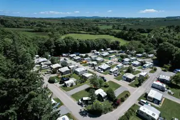 View of camping pitches