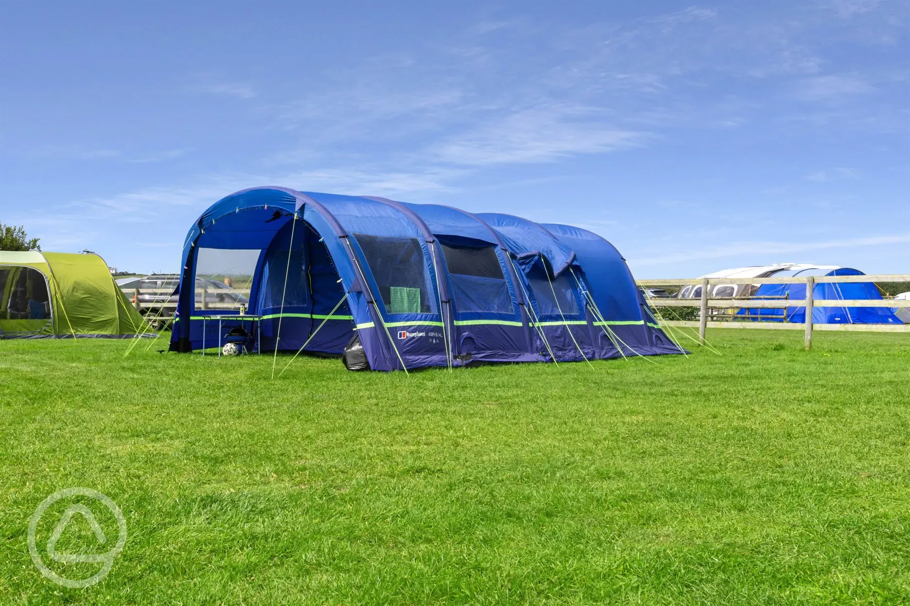Sheltered electric grass pitches