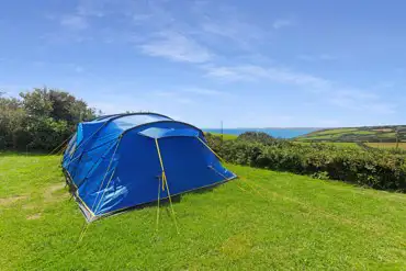 Standard grass pitches at Treveague Campsite