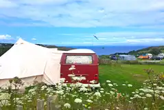 Sea view electric grass pitches with 16 amp hook ups