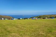 Overview of the camping field at Trevellas Manor Farm Caravan and Campsite