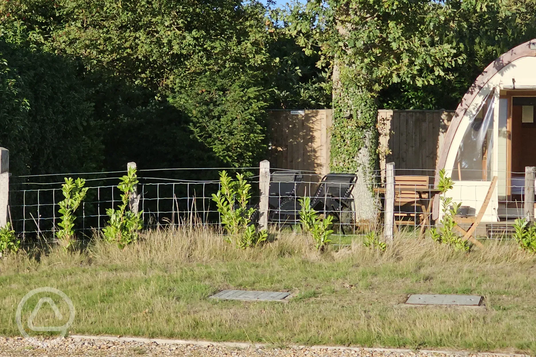 Snuggle Wood glamping pod exterior 