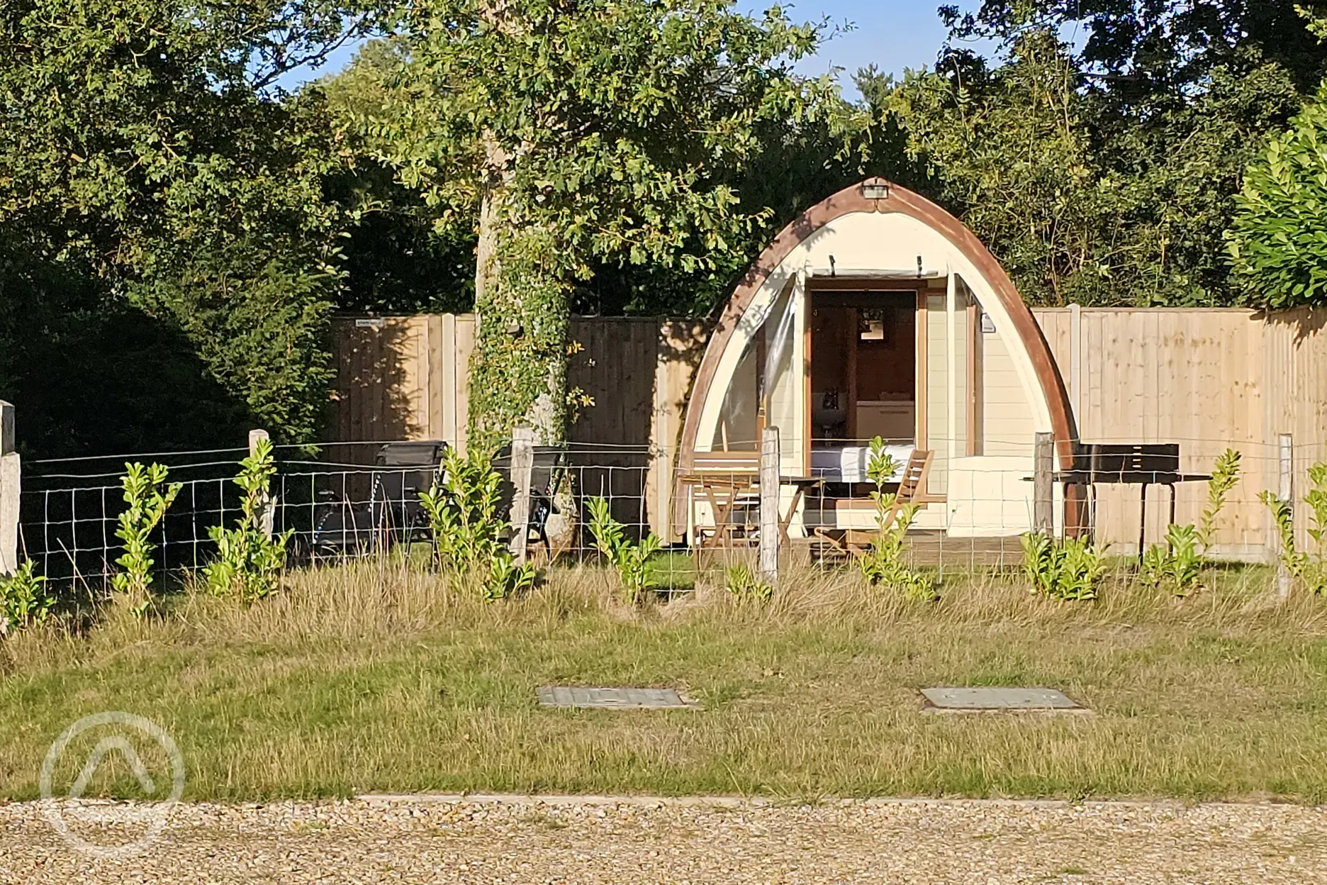 Snuggle Wood glamping pod exterior 