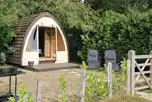 Hobbit glamping pod exterior 